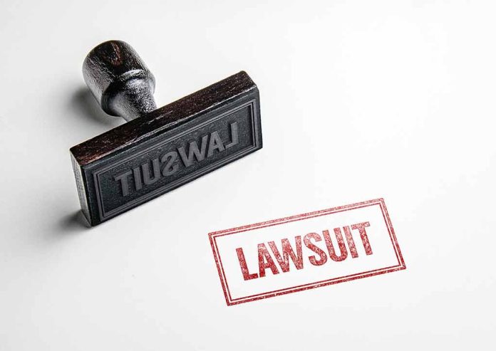 1019053363 featured image Rubber stamp labeled lawsuit on white background