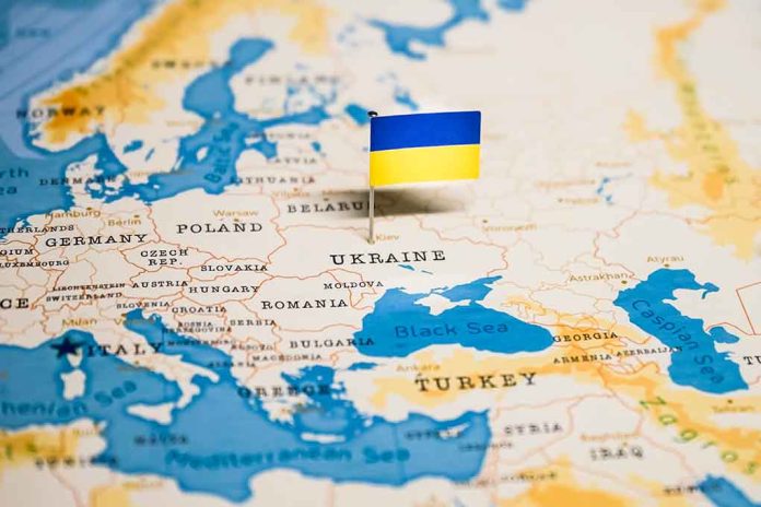 1331092814 featured image Map of Europe with Ukrainian flag marked location