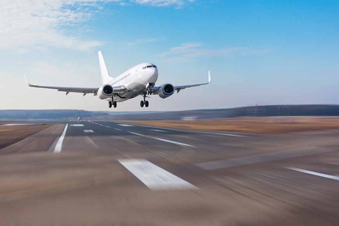 1686173956 featured image Airplane taking off from runway against blue sky
