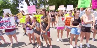 Protesters gather in US Capitol after Supreme Court abortion