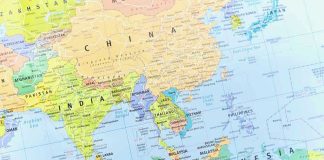 Map of South and Southeast Asia countries.