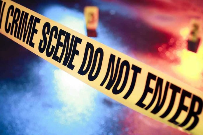 Crime scene tape with do not enter text.