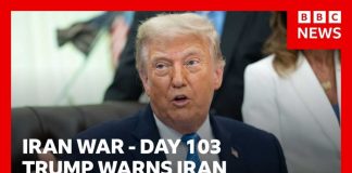 US President Donald Trump says US will hit Iran 'hard' again | BBC News