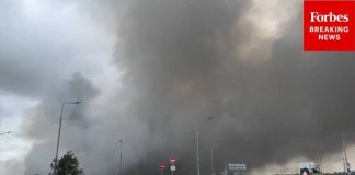 RAW VIDEO: Bystanders Capture Aftermath Of Ukrainian Drone Attacks On Moscow Oil Refinery