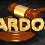 Pardon Pipeline Exposed — Billions Vanish Gavel behind gold Pardon text on dark background.