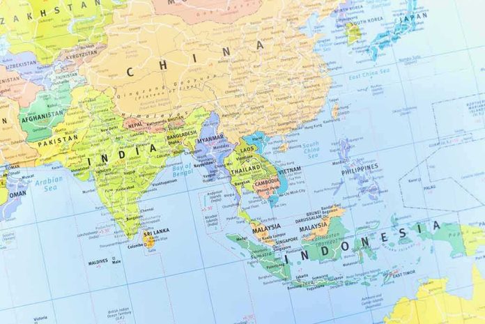 shutterstock_1104283160 Political map of South and Southeast Asia