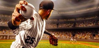 White House Snub Explodes Into Doxx Fight Baseball pitcher winding up to throw in a packed stadium
