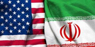 United States and Iran flags side by side