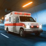 Crash Chaos: 911 Handed to AI Ambulance driving through a tunnel with emergency lights on