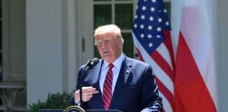 Risky Reunion: Nukes On The Line man at presidential podium speaking outdoors