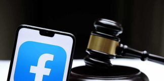 Court Orders Meta Overhaul For Minors Smartphone with Facebook app logo beside a judge’s gavel