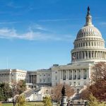 Arctic Frost Bombshell Stuns Capitol United States Capitol building with dome and autumn trees