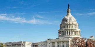 Arctic Frost Bombshell Stuns Capitol United States Capitol building with dome and autumn trees
