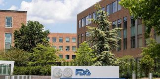 FDA headquarters sign outside brick office buildings