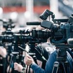 FAA Greenlights 100 Launches—Serious? Broadcast cameras on tripods at a press event