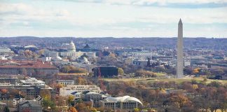 Trump’s Arch Becomes ‘Military Complex’ Washington Monument and U.S. Capitol across the National Mall