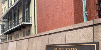 Appeals Panel Hammers Trump Lawyers United States Court of Appeals for the Federal Circuit sign on stone wall