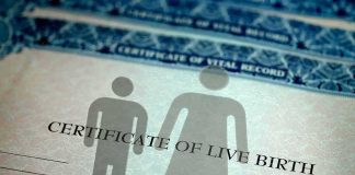 Omar’s “Not To My Knowledge” Bombshell Birth certificate with male and female icons overlay