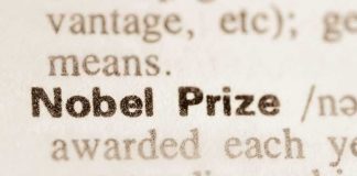 Brain Switches Win Nobel Prize Nobel Prize text highlighted in a dictionary
